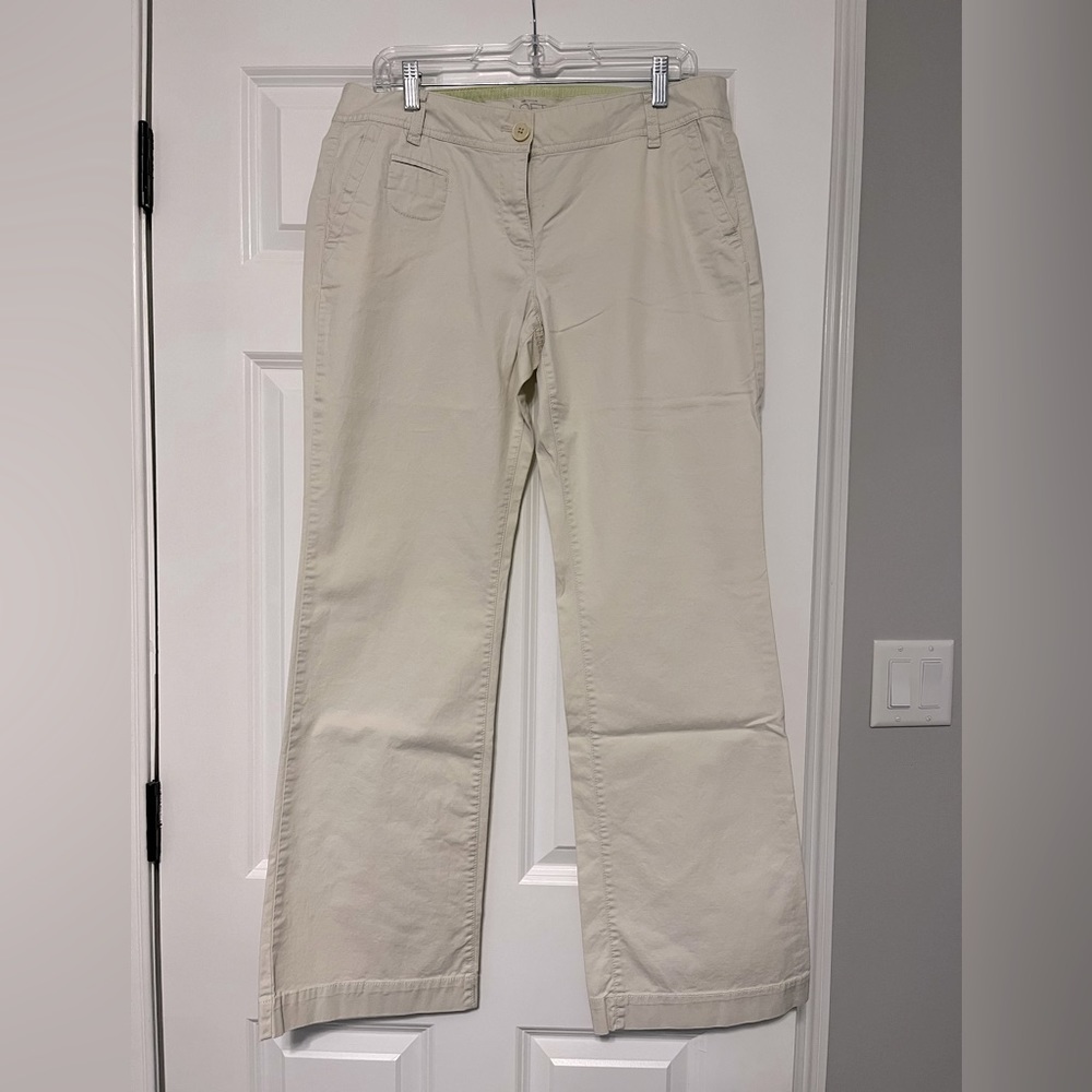 Loft Trousers, cream, size 10